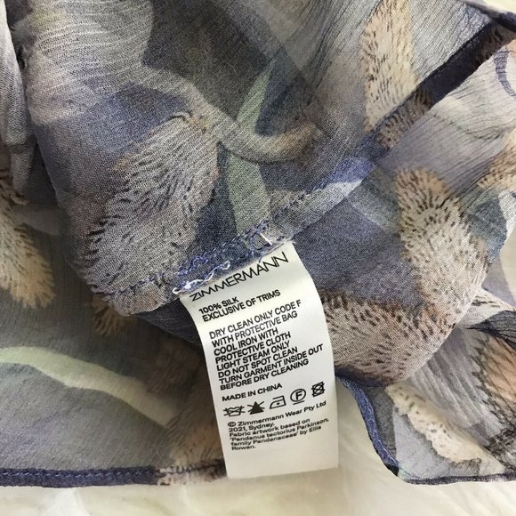 ❌SOLD❌ ZIMMERMANN Wild Botanica Drawn Swing Blouse - Picture 6 of 9